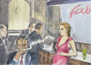 Al Caffè Alberto Sughi Opera Dipinto LITOGRAFIA Acquerellata a Mano 87x65 Ed Lim - Imagen 1 de 1