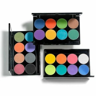 Paleta de 8 colores de sombra de ojos Mehron iNtense Pro Pigmentos prensados Foto 1 de 4