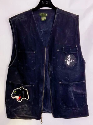 Y2k Streetwear Denim Vest Hip Hop Vintage Small - Image 1 of 4