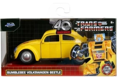 Coche fundido a presión 1:32 Jada Toys Transformers G1 Bumblebee VW Beetle Hollywood Rides Foto 1 de 4