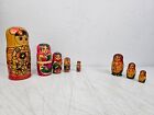 Matryoshka Russian Nesting Stacking Wooden Hand Painted Dolls + Extra Dolls READ