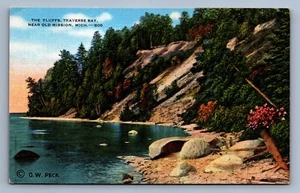 Postcard Vtg Michigan The Bluff Traverse Bay Old Mission Nature - Bild 1 von 2