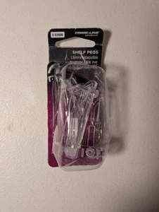 Prime-Line U 9398N Shelf Pegs 1/4" Clear Plastic - Set of 4 Open Package - Picture 1 of 2