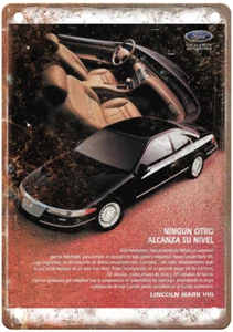 Vintage 1994 Lincoln Mark VIII Werbung Retro Look Blechschild A9383 - Bild 1 von 2