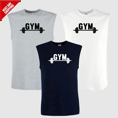 Camicia uomo canotta senza maniche, vestibilità slim bodybuilding allenamento palestra gilet fitness - Immagine 1 di 2