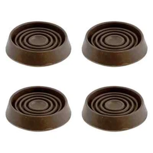 Furniture Cups (4-Pack) - Round Rubber Floor Protectors for Carpet & Hardwood - Picture 1 of 7