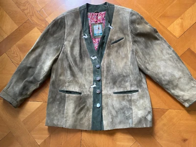 Meindl Trachtenjacke Veloursleder Größe 42 - Bild 1 von 4