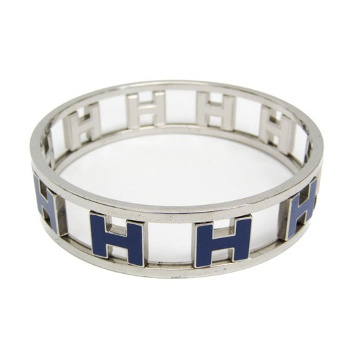 HERMÈS Bracciale Hermes Rondo Frassino Colore Argento H Logo Marchio Bracciale Gioielli dal Giappone JP!