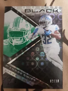 D'Andr Swift Panini Black #2/10 Card #39 scope pattern Detroit Lions - Picture 1 of 2