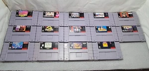 Super Nintendo SNES Game Lot (14) - Robo Cop 3, Mega Man X, GP-1 Pt 2 + - Picture 1 of 9