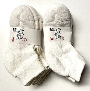 6 Pairs Kid's White Sport Ankle Sock, Shoe Size 4-6 (kid shoe;6-101/2),NEW. - Picture 1 of 3