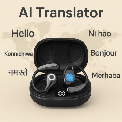 AI Language Translator Earbuds Device Real-time Smart Instant 144 Languages - Image 1 of 4