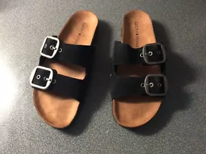Lucky Brand Mella Sandal - Women's Shoes Sandals in Black, Size 8 New - Picture 1 of 4