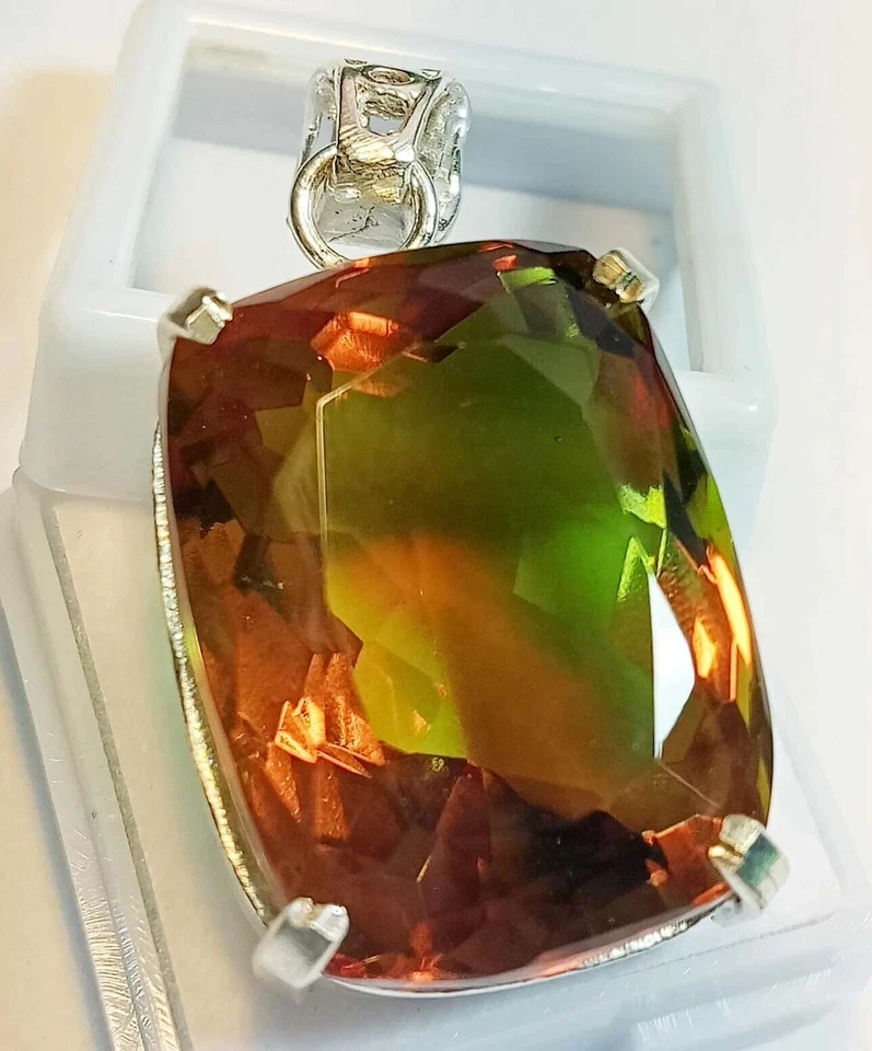 Кулон огранки подушка 74-75 карат александрит натуральный медальон россыпью сертифицированный драгоценный камень - Изображение 1 из 4