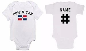 Dominicanan Soccer Baby Outfit Mameluco Infant Girls Boys Bodysuit Customized - Picture 1 of 3