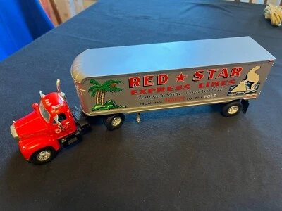 First Gear Mack 1960 Model B-61 Tractor Trailer Red Star Express Temp Controlled - Image 1 of 4