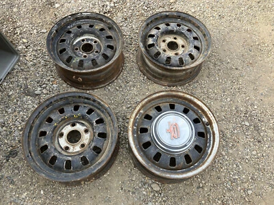 Juego de 4 llantas de acero estilo Ford Torino/Fairlane GT 1968 1969 14x6 con una tapa Foto 1 de 4