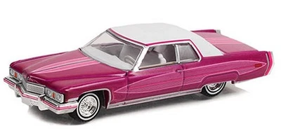 CADILLAC Cadillac Coupe Deville - Lowrider - 1973 - pink / white - Greenlight 1: - Immagine 1 di 4