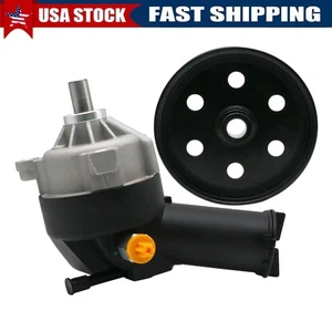 Power Steering Pump w/Pulley & Reservoir for Ford Bronco F-150 F-200 F-250 F-350 - Picture 1 of 6