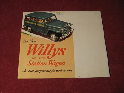 1950? Jeep Willys Station Wagon Sales Brochure Booklet Catalog Old Original - Image 1 of 4
