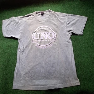 Vtg Uno Pizzeria Restaurant Bar Shirt Mens Large Gray Hartford Single Stitch USA - Picture 1 of 8