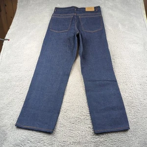 Jean vintage JC Penney para hombre 32 bolsillos lisos azules denim recto sin existencias crudo - Imagen 1 de 20