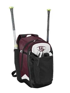 Zaino Louisville Slugger 2.0 nero/rosso Stick Pack attrezzatura baseball nuovo con etichette - Foto 1 di 7