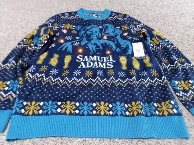 Tipsy Elves Samuel Adams NEW Light Up Ugly Christmas Sweater LARGE Holiday - Image 1 of 4