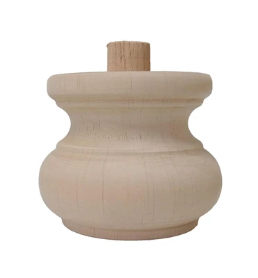 PIEDE PIEDINO LEGNO GREZZO NATURALE H. MM 75 X Ø 95 CON SPINA H. MM 10 X Ø 20 - Immagine 1 di 4