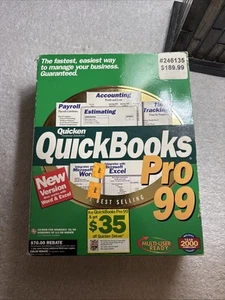 QUICKBOOKS Pro 99 VERSION Quicken Open Box - Picture 1 of 17