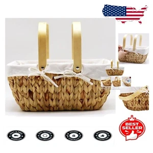 Versatile Wicker Basket - Perfect for Picnics, Camping, and Outdoor Gatherings - Picture 1 of 8