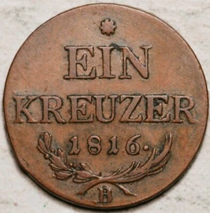 1816 -B AUSTRA 1 KREUZER - Picture 1 of 2