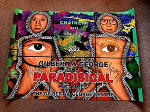 Gilbert & George signed Paradisical Pictures poster 2023 - Picture 1 of 2