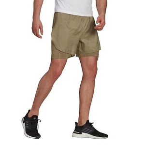 adidas PARLEY MISSION RUN FOR THE OCEAN KHAKI GREEN SHORTS RUNNING MENS FITNESS - Picture 1 of 6