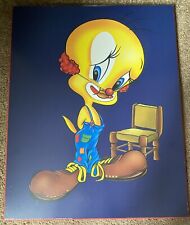 2000 Looney Tunes Wall Art Warner Bros Tweety Bird Wooden Frameless 20" x 15"