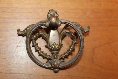 One KBC Antique Victorian Ornate Cast Bronze Drop Bail Drawer Pull  N-39 - Image 1 of 4