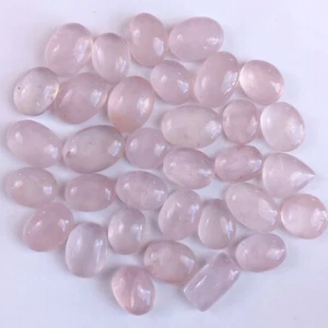 Lote de 33 piedras preciosas cabujón sueltas de cuarzo rosa natural 993 quilates 27x19 19x19 mm # 1257 - Imagen 1 de 5