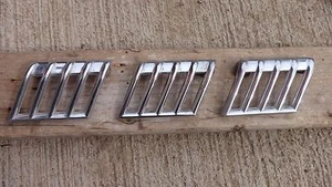 1940 DeSoto LEFT Hood Side AIR VENT GRILLES Original set of 3 - Picture 1 of 10