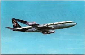 Postal Publicitaria Vintage OLYMPIC AIRWAYS "Boeing 707-320 Super Fan Jet" - Imagen 1 de 2