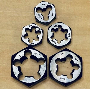 NPT HEX DIE 1/4" 3/8" 1/2" 3/4" 1" BRAND NEW KAF - Picture 1 of 2