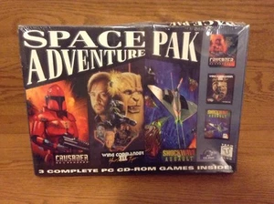 Vintage PC CD-ROM Space Adventure Pack Wing Commander III Crusader Shockwave New - Picture 1 of 11