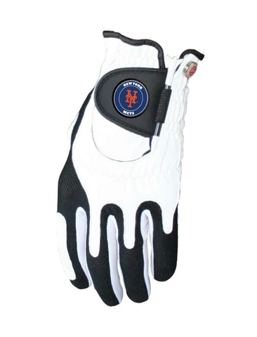 Zero Friction MLB New York Mets White Golf Glove, Left Hand Cover