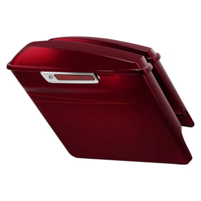 5" Stretched Hard Saddlebags Fit For Harley Road Glide 14-23 Velocity Red Sunglo - Image 1 of 4