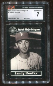 Sandy Koufax 2003 Jewish Major Leaguers #1 Graded 7 Near Mint by CGC - Picture 1 of 2