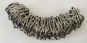 Grueso Brutalista Pesado Alambre Forma Libre Tubo Deslizable en Colgante Joyería - Imagen 1 de 11