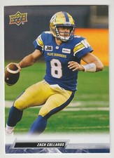 2023 Upper Deck CFL Zach Collaros Card #33 Winnipeg Blue Bombers Cincinnati