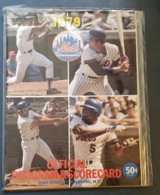 1979 New York Mets vs Cincinnati Reds Program Concepcion LaCoss Foster Geronimo - Image 1 of 2
