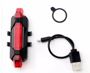 MICRO USB RECHARGEABLE LED Bike LIGHT Bar Head Rear Tail frame Bicycle Beam Lamp - Picture 1 of 26