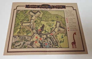 Papel publicitario folleto mapa Disney's Animal Kingdom Lodge abre 16/04/2001 - Imagen 1 de 4