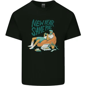 New Year Same Me Resolution Gaming Lazy Herren Baumwolle T-Shirt Tee Oberteil - Bild 1 von 106